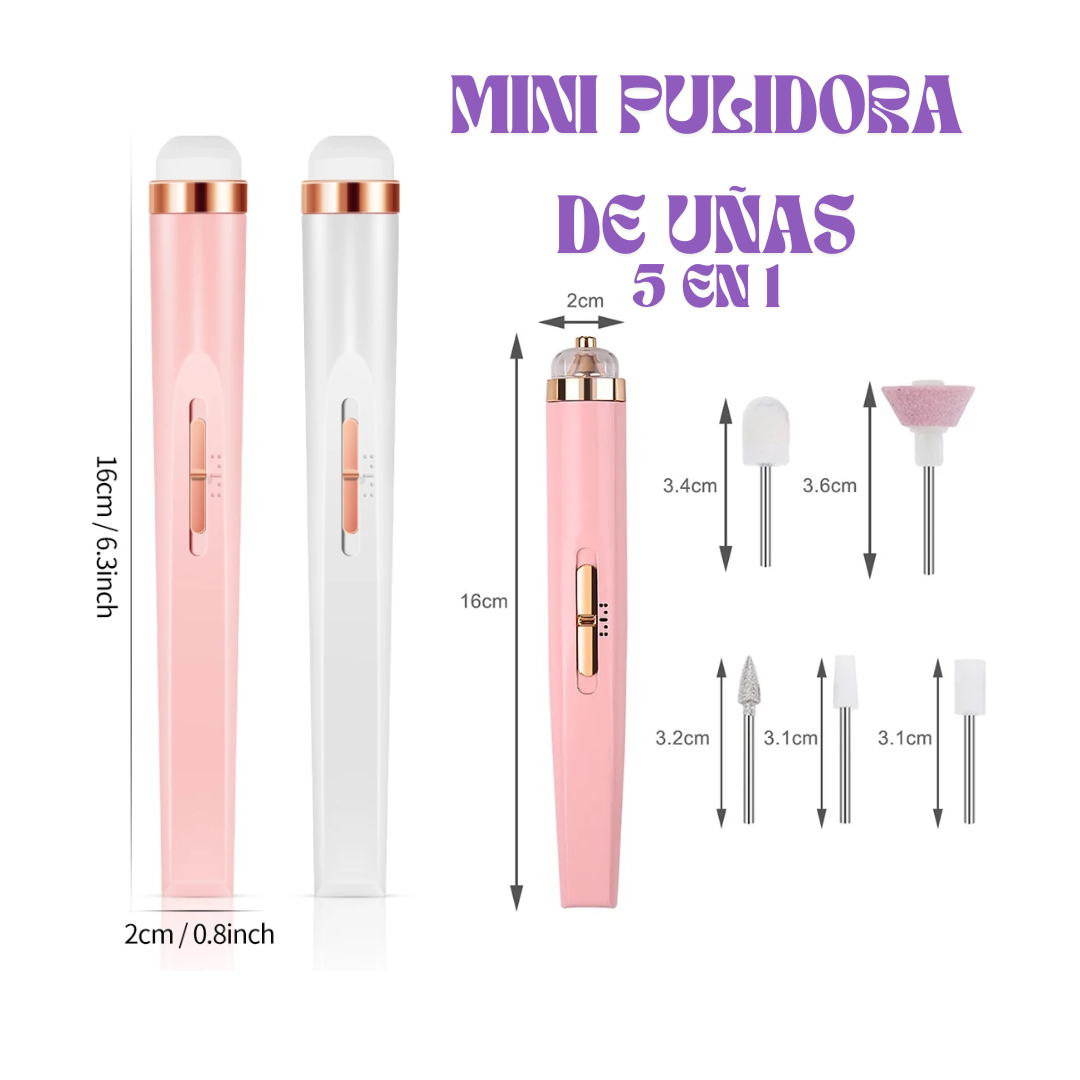 Minipulidora de uñas 5 en 1