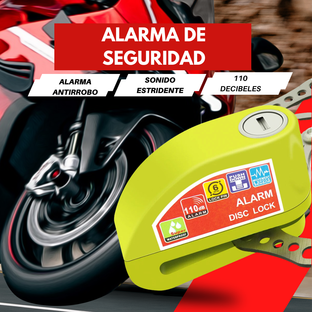 Candado alarma para disco de freno motocicletas