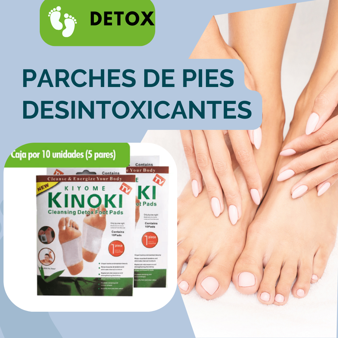 Parches desintoxicantes para pies KINOKI