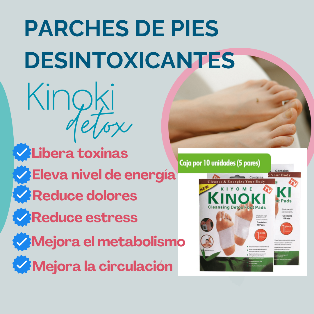 Parches desintoxicantes para pies KINOKI