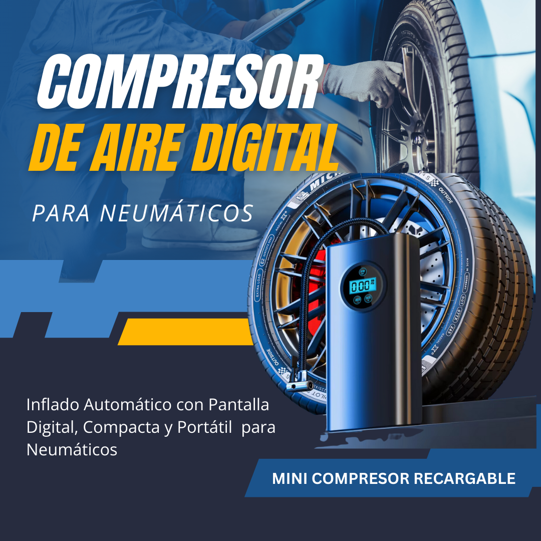 Compresora de aire digital para llantas