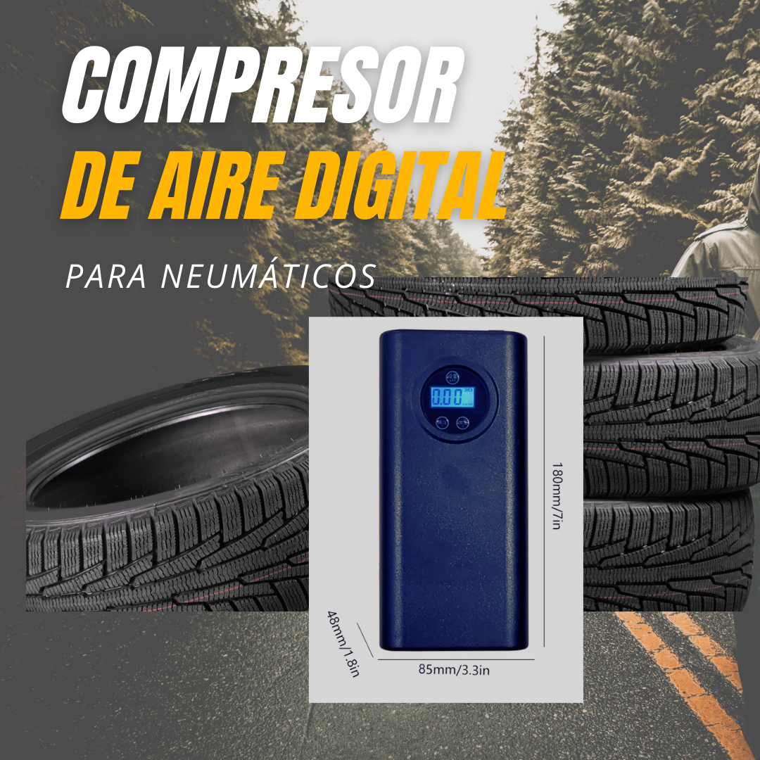 Compresora de aire digital para llantas